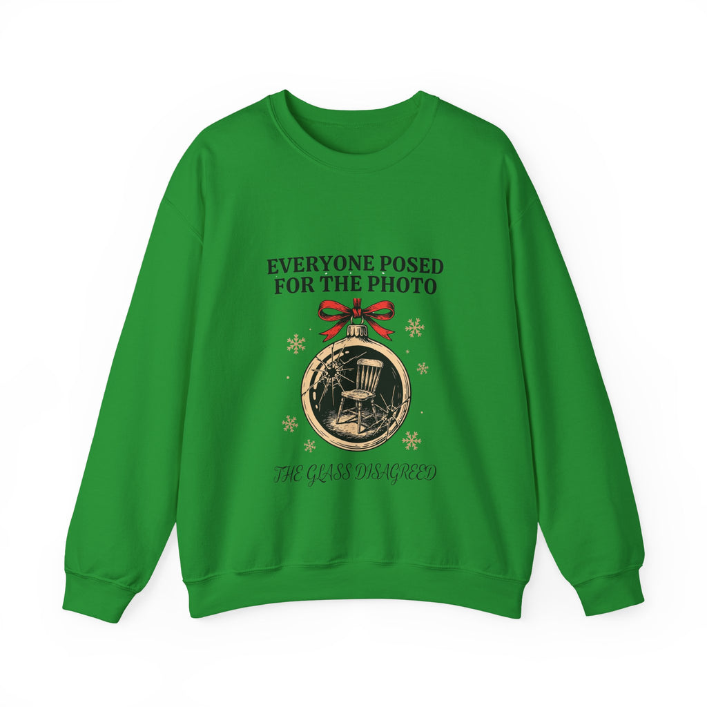 Goth Christmas, Cracked Ornament Sweatshirt Crewneck Holiday Gift