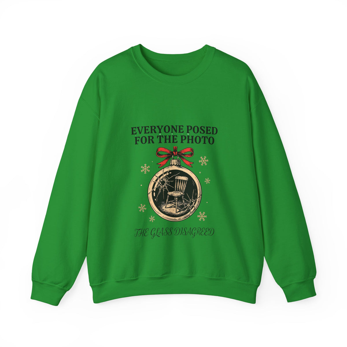 Goth Christmas, Cracked Ornament Sweatshirt Crewneck Holiday Gift
