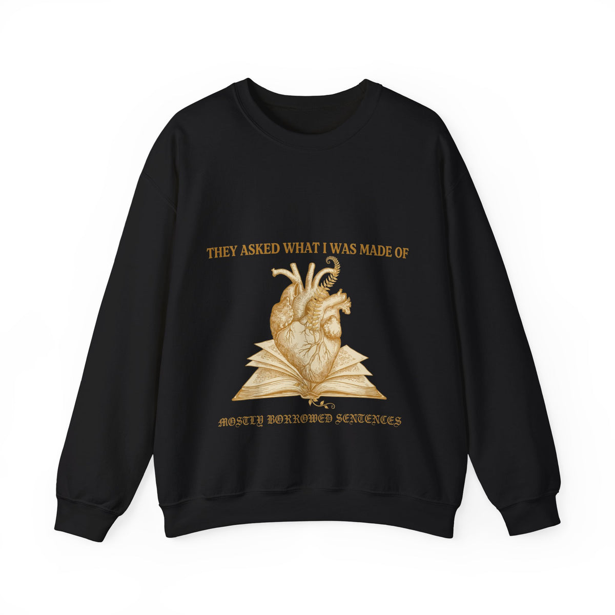 Dark Academia, Anatomical Heart and Book Sweatshirt Crewneck Top