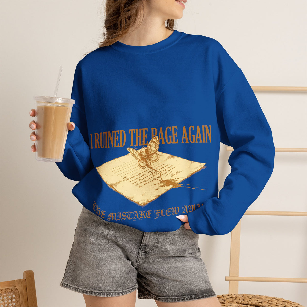Dark Academia, Ink Blot Butterfly Sweatshirt Crewneck Top Gift