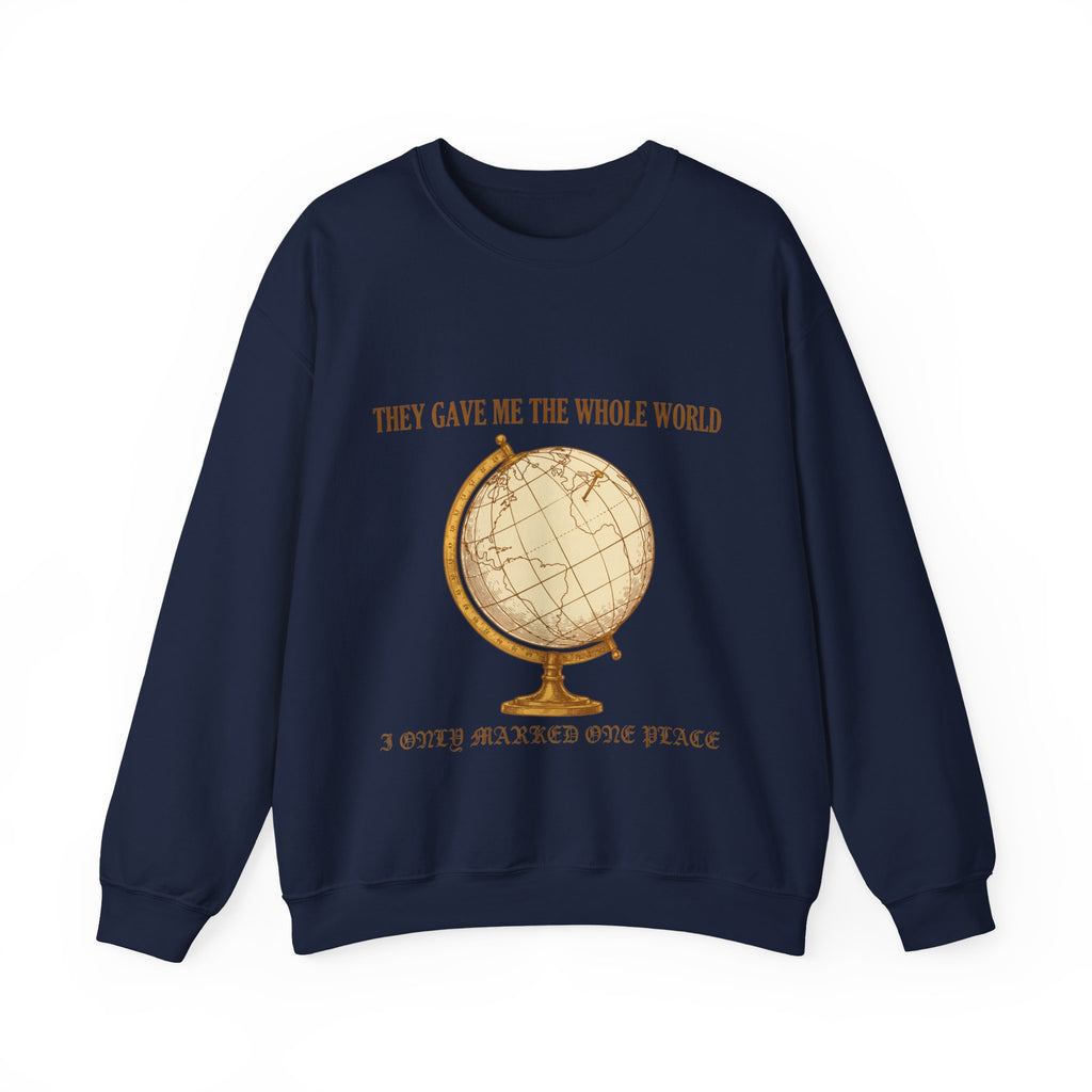 Dark Academia, Vintage Globe Sweatshirt Crewneck Top Travel Gift