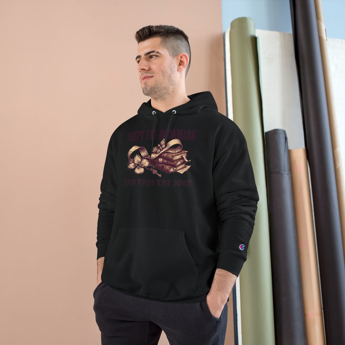 Bookmark Lover Hoodie, Dark Academia Pullover, Book Lover Gift Idea