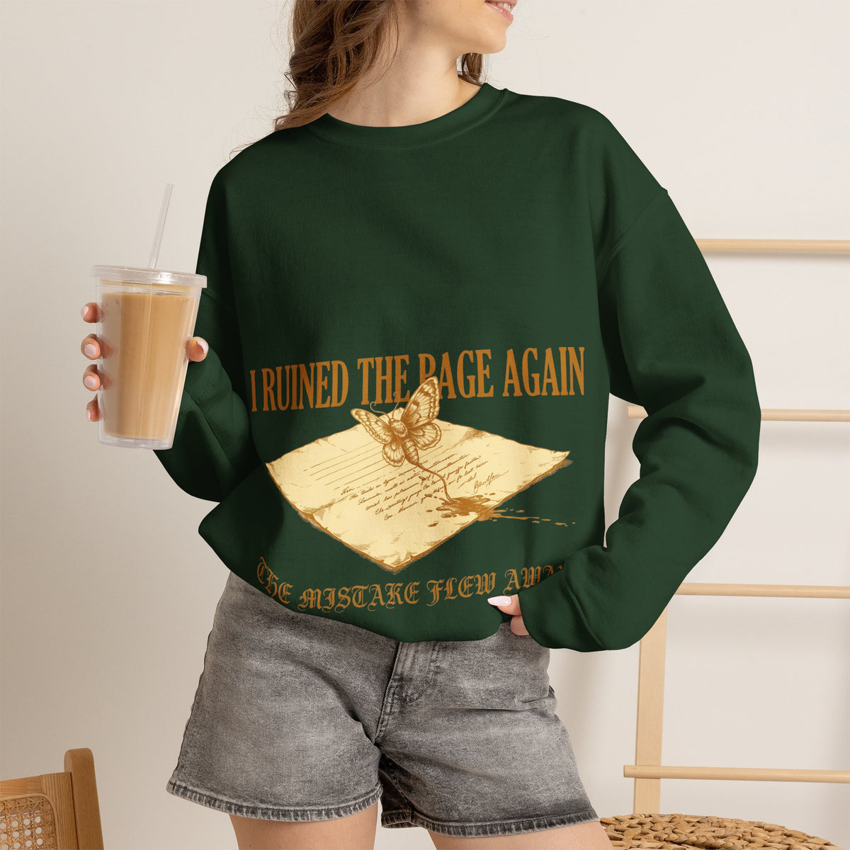 Dark Academia, Ink Blot Butterfly Sweatshirt Crewneck Top Gift