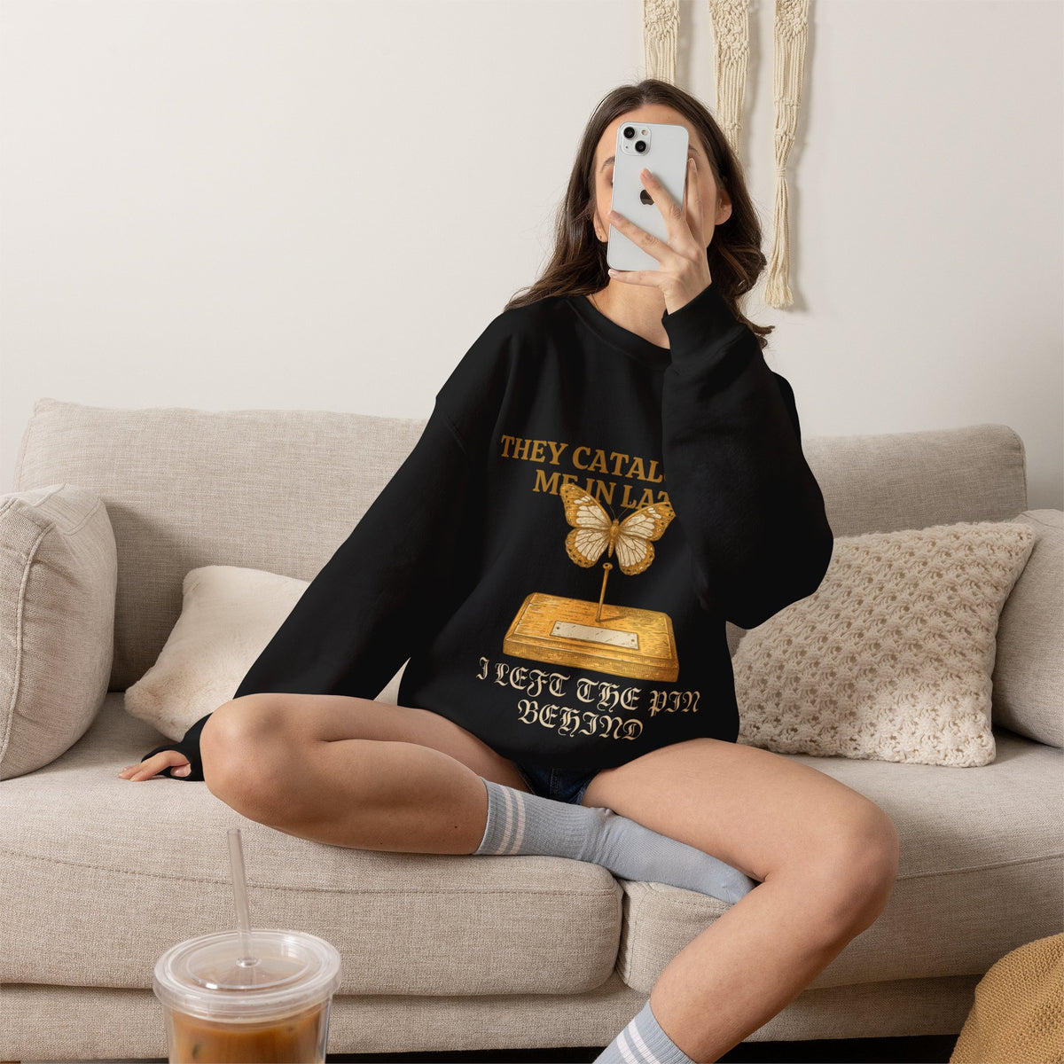 Dark Academia, Butterfly Specimen Sweatshirt Crewneck Top Gift