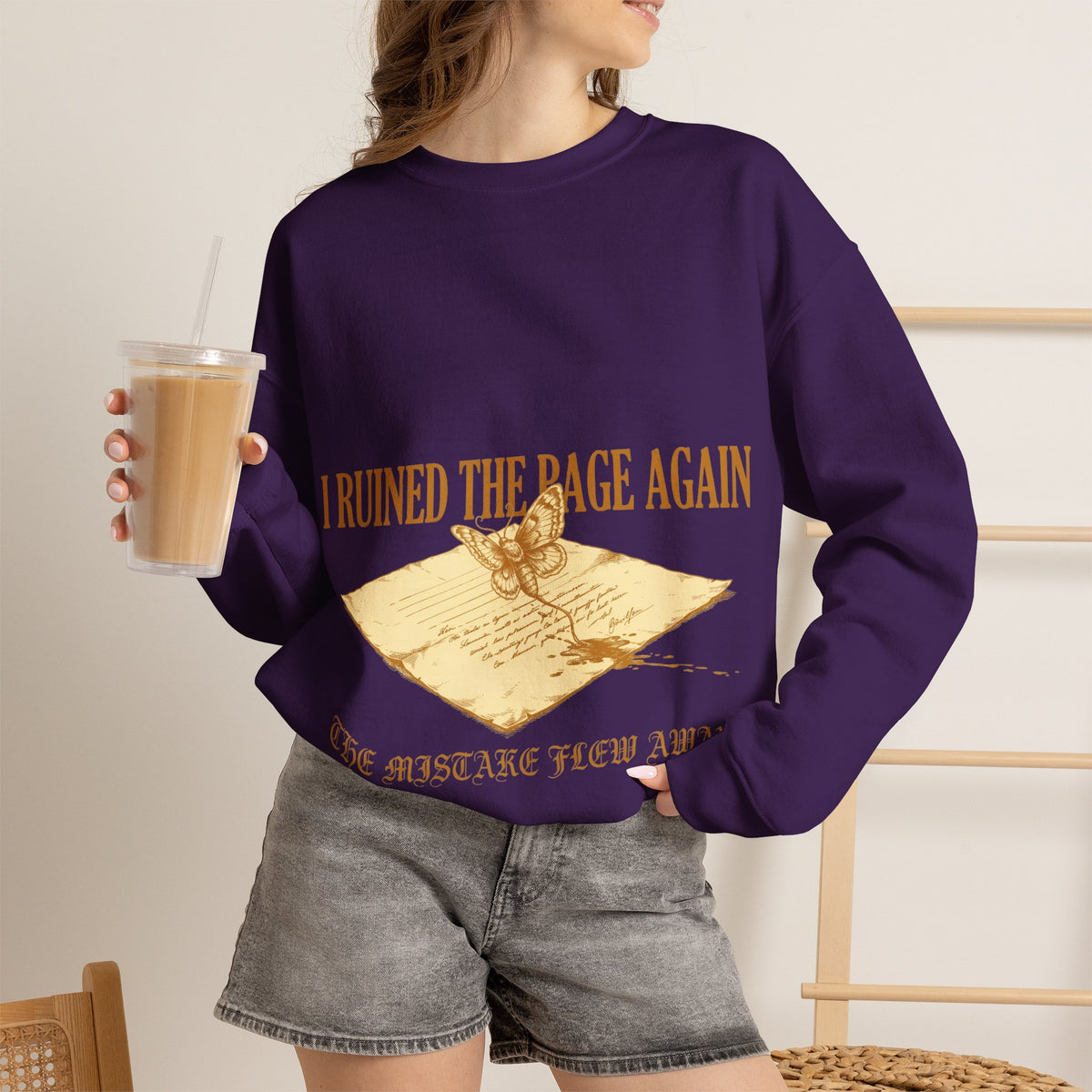 Dark Academia, Ink Blot Butterfly Sweatshirt Crewneck Top Gift