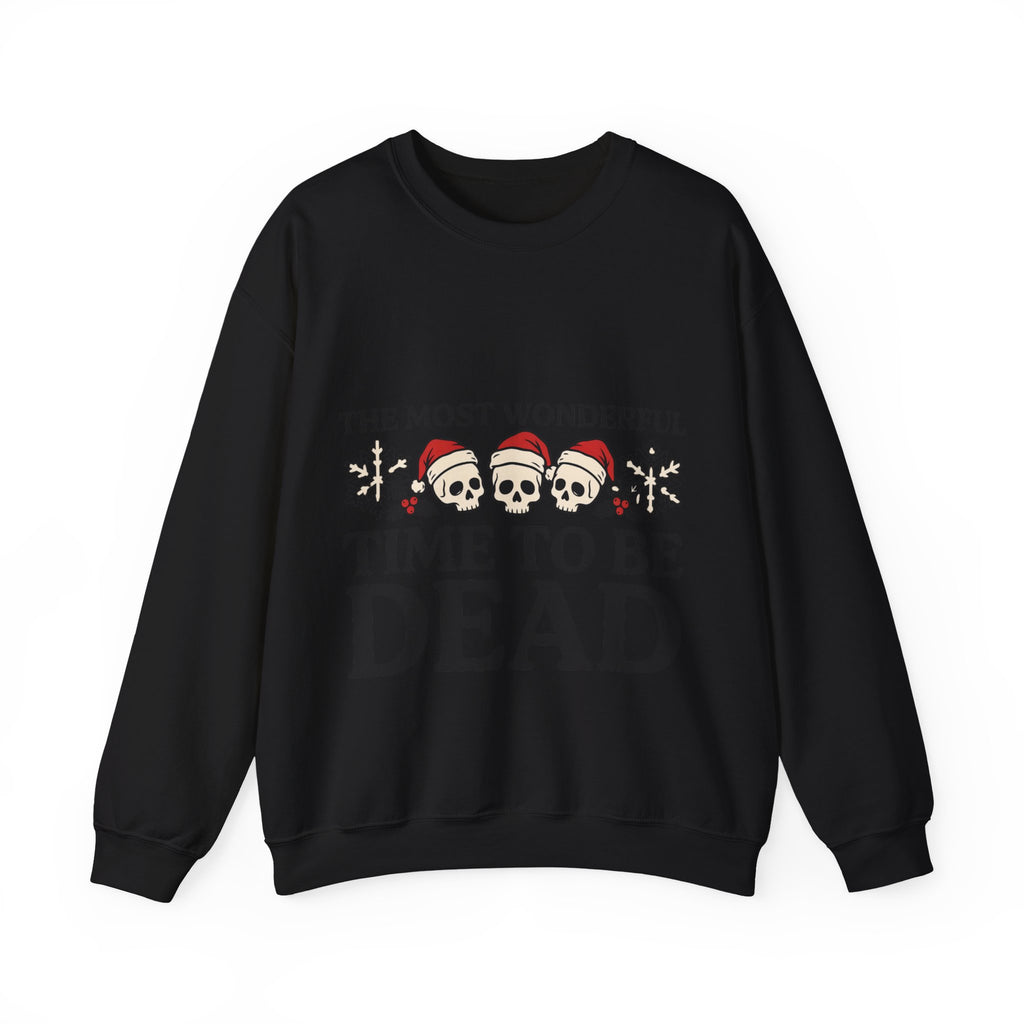 Skeleton Christmas Sweatshirt, Goth Xmas Crewneck, Funny Creepmas Gift