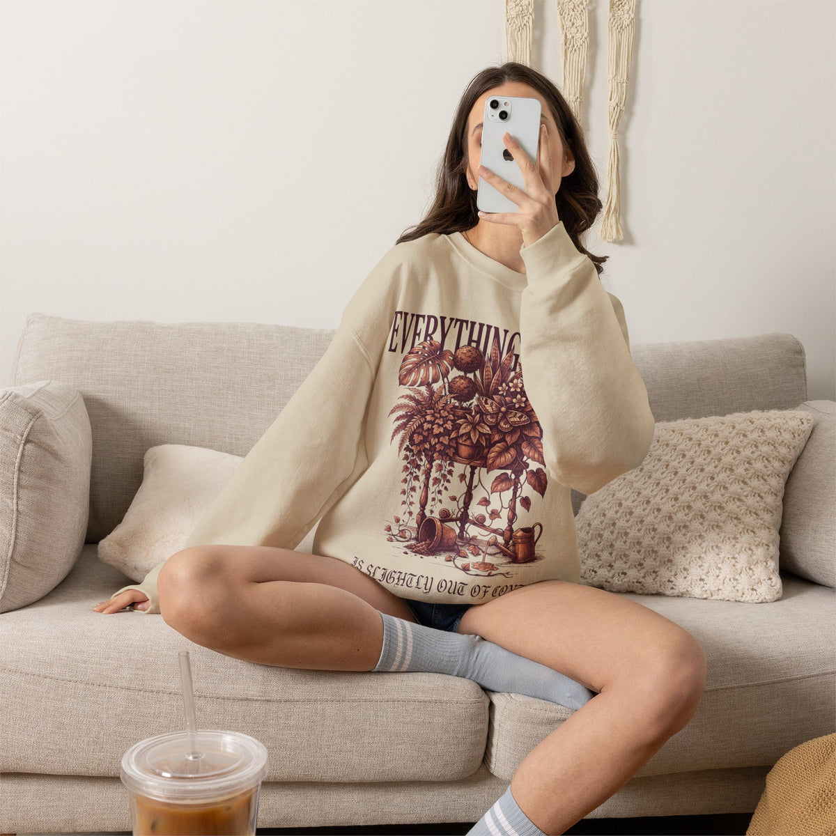 Plant Lady Sweatshirt, Funny Botanical Crewneck, Plant Mom Gift Idea