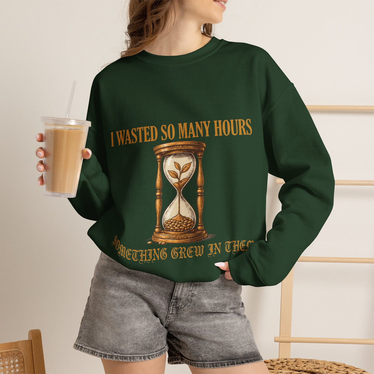 Dark Academia, Hourglass and Sprout Sweatshirt Crewneck Top Gift
