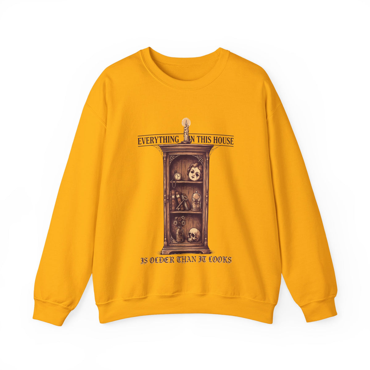 Gothic Home Sweatshirt, Antique Curio Crewneck, Witchy Gift for Her