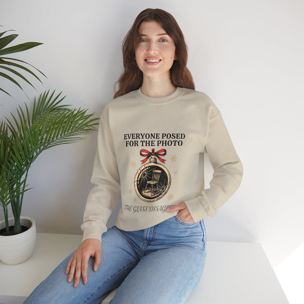 Goth Christmas, Cracked Ornament Sweatshirt Crewneck Holiday Gift