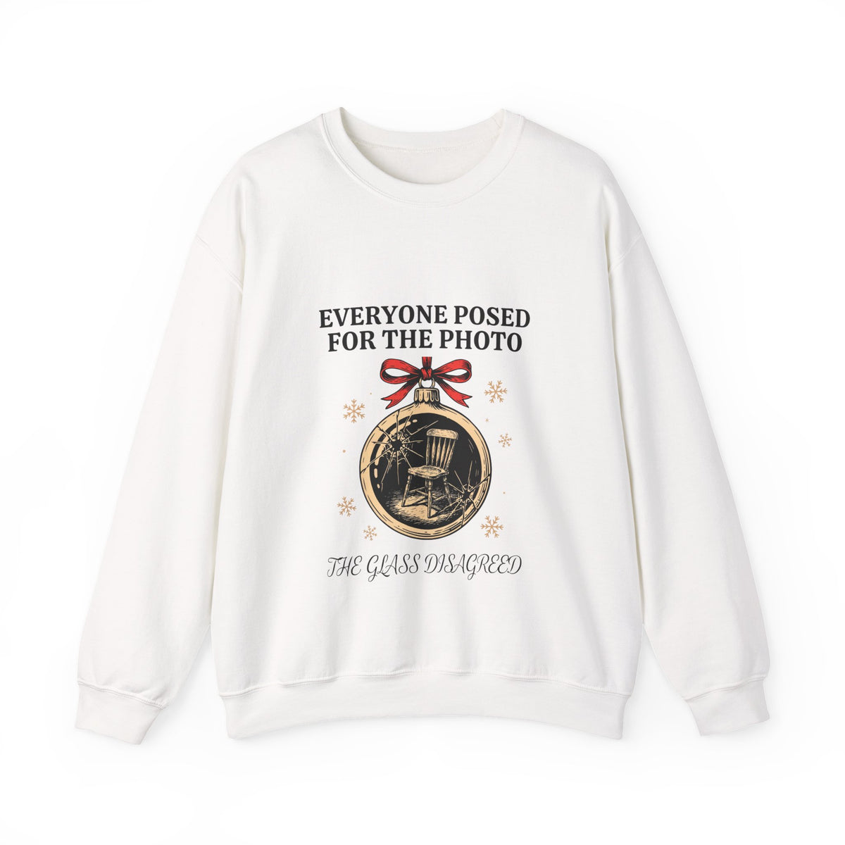 Goth Christmas, Cracked Ornament Sweatshirt Crewneck Holiday Gift
