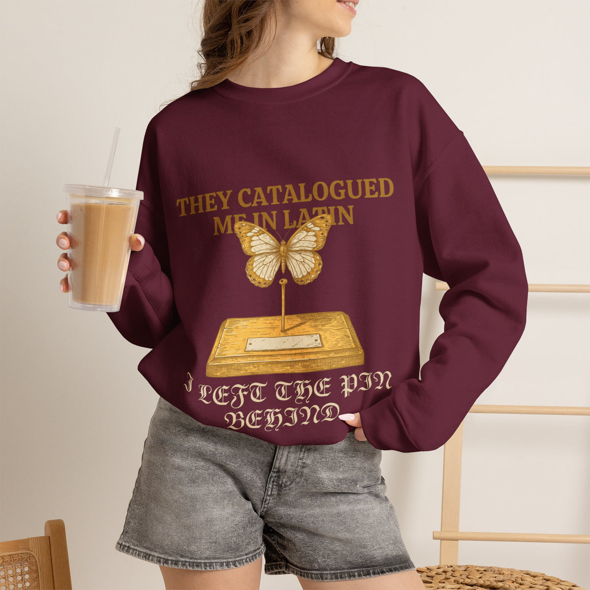 Dark Academia, Butterfly Specimen Sweatshirt Crewneck Top Gift