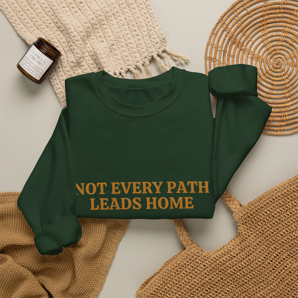 Not Every Path Leads Home Sweatshirt, Vintage Key and Compass Crewneck