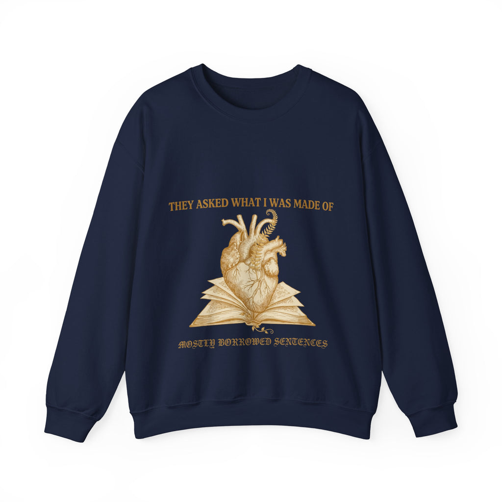Dark Academia, Anatomical Heart and Book Sweatshirt Crewneck Top