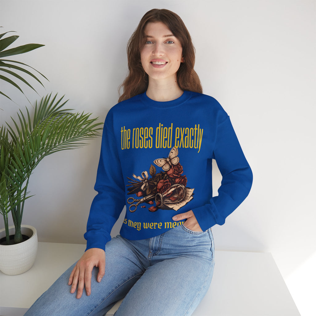 Dried Roses Sweatshirt, Dark Academia Crewneck, Melancholy Gift Idea