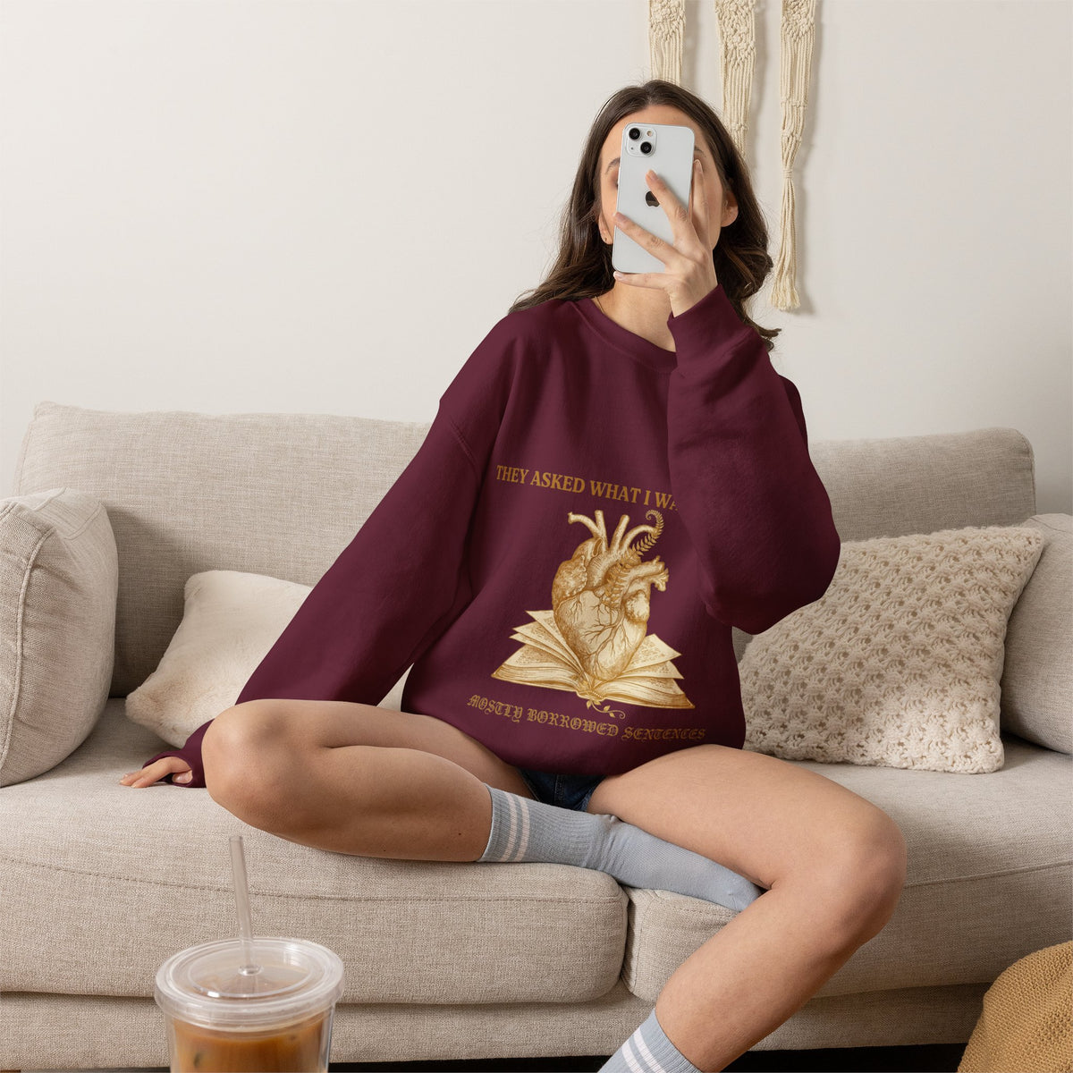 Dark Academia, Anatomical Heart and Book Sweatshirt Crewneck Top