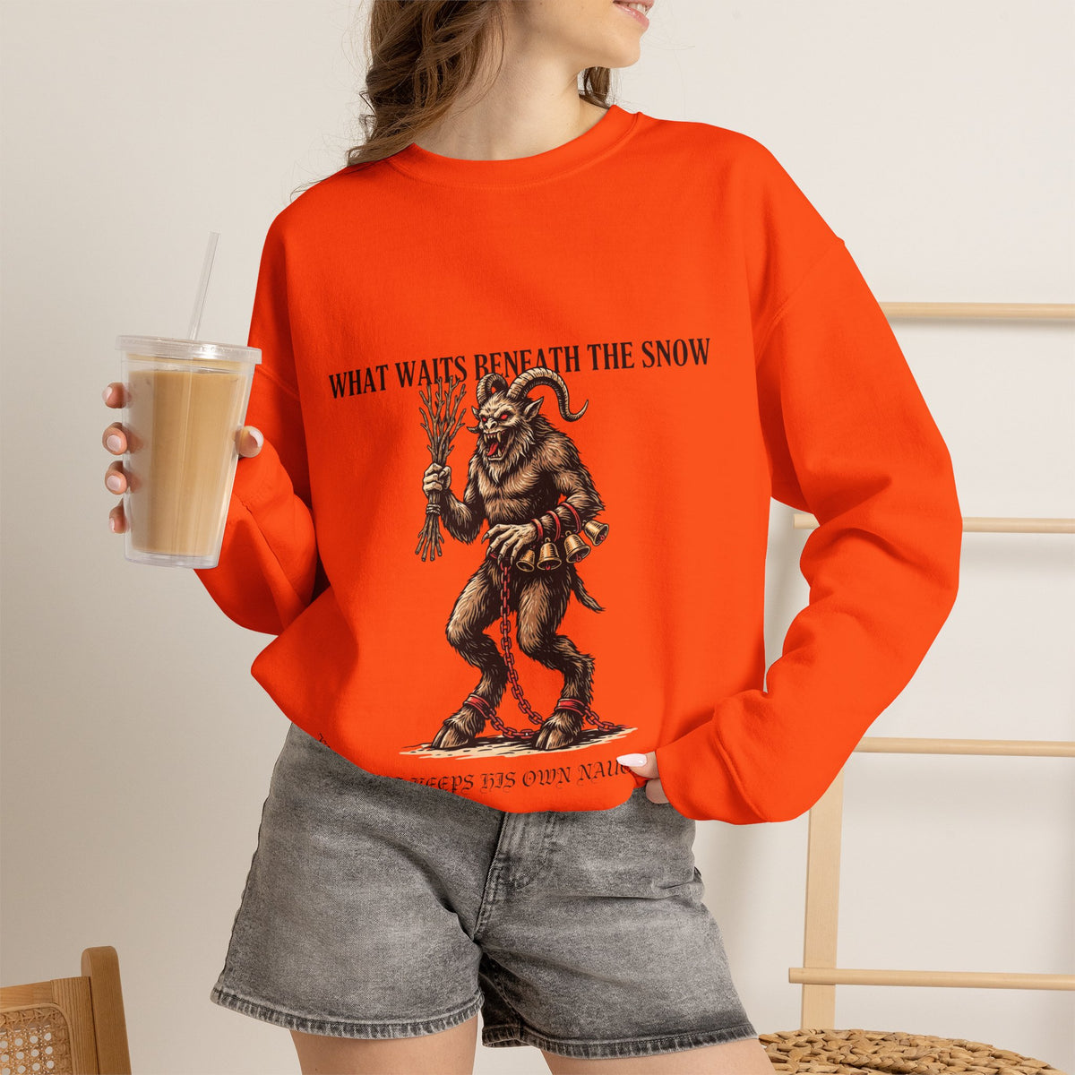 Krampus Sweatshirt, Vintage Gothic Christmas Folklore Crewneck Top