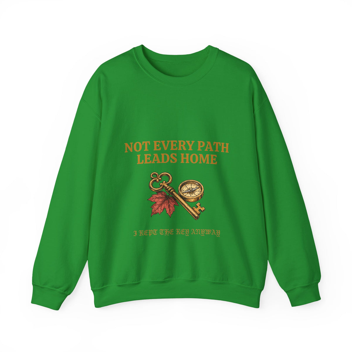 Not Every Path Leads Home Sweatshirt, Vintage Key and Compass Crewneck