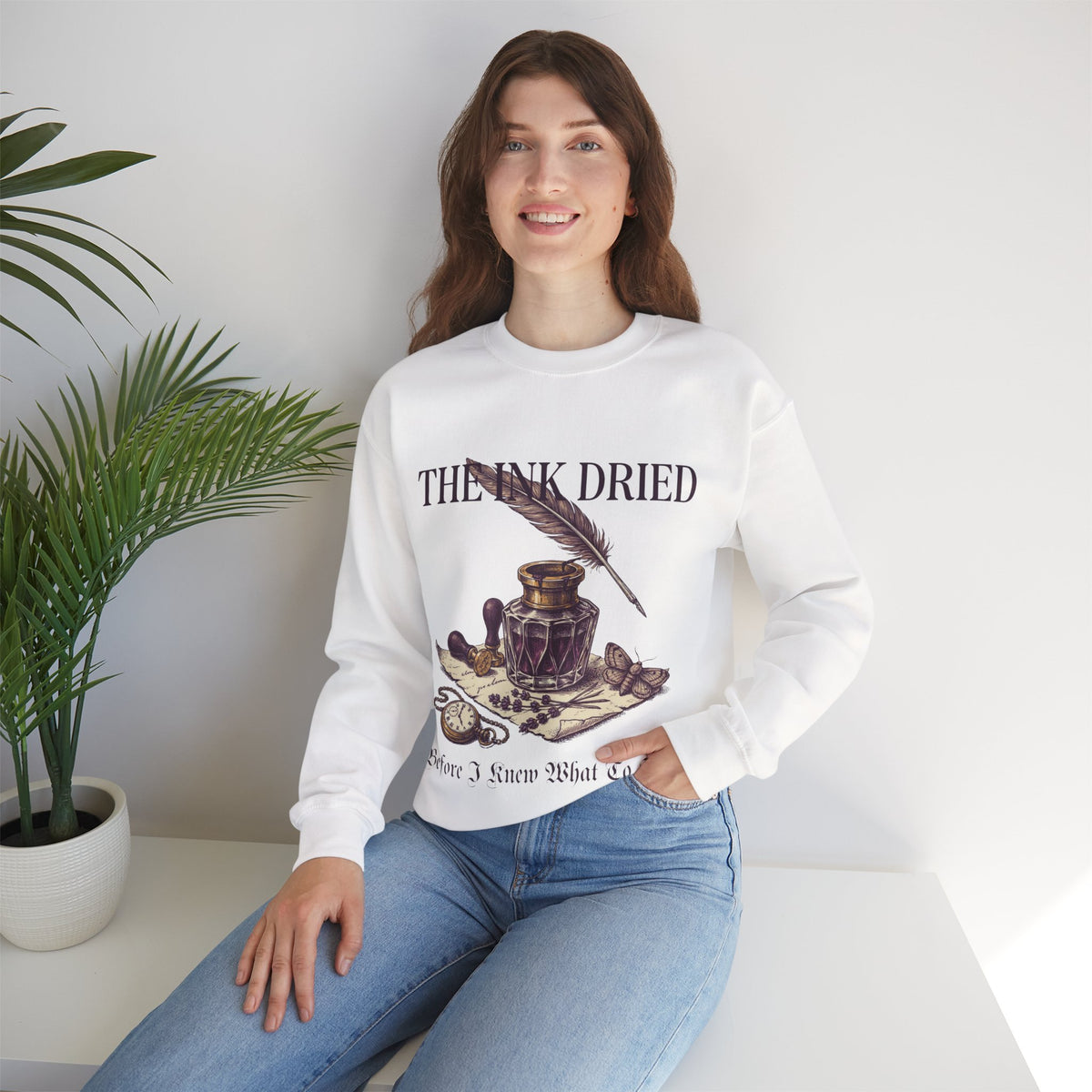 Vintage Inkpot Sweatshirt, Dark Academia Crewneck, Writer Gift Idea