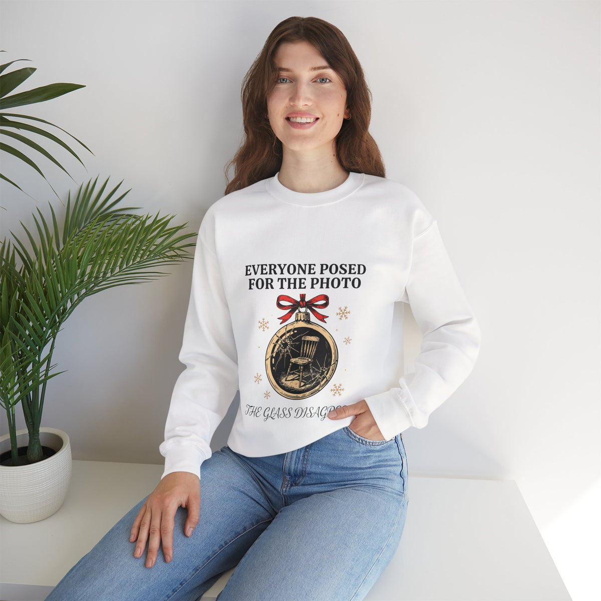 Goth Christmas, Cracked Ornament Sweatshirt Crewneck Holiday Gift
