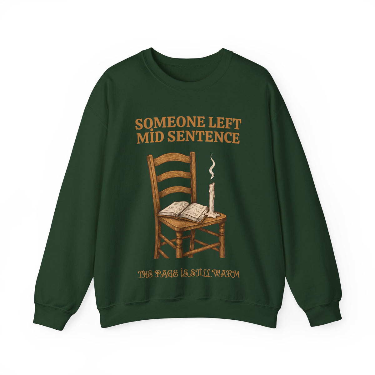Dark Academia, Empty Chair and Open Book Sweatshirt Crewneck Top