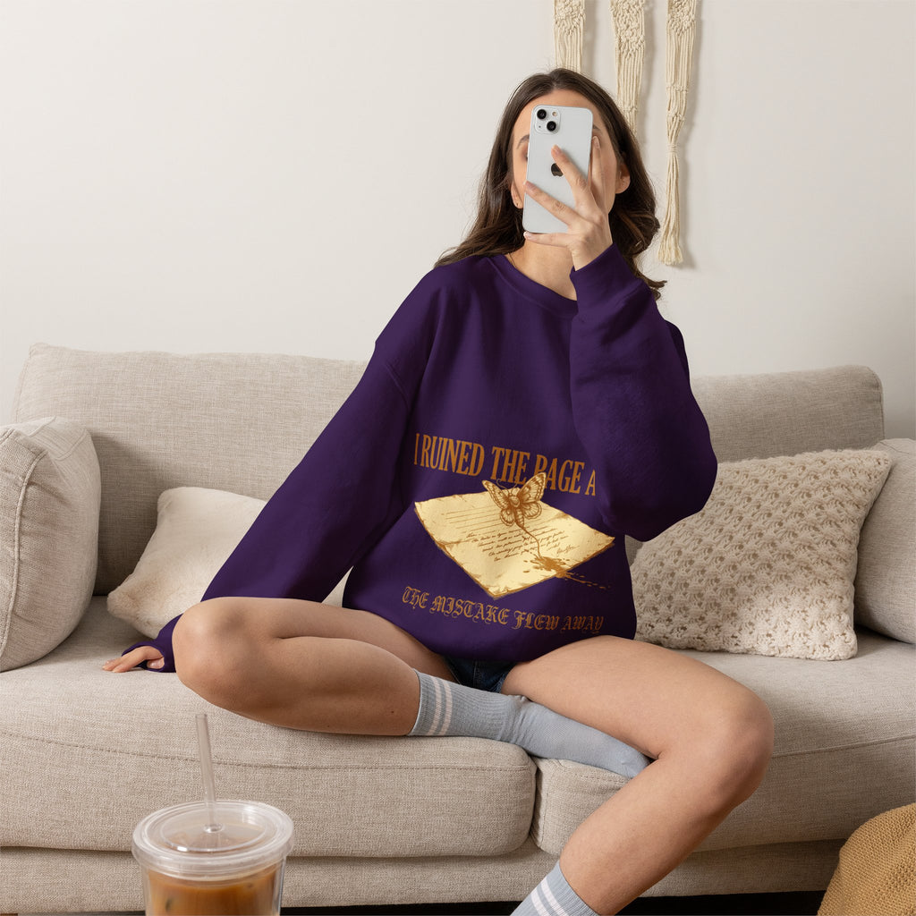 Dark Academia, Ink Blot Butterfly Sweatshirt Crewneck Top Gift