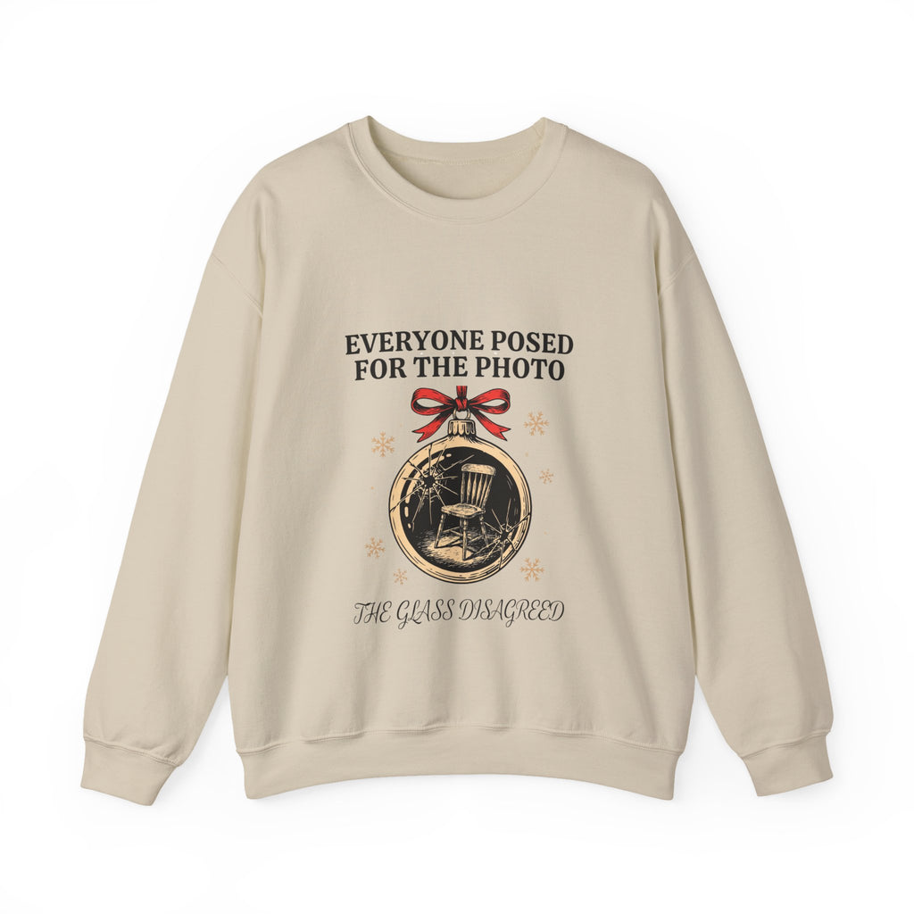 Goth Christmas, Cracked Ornament Sweatshirt Crewneck Holiday Gift