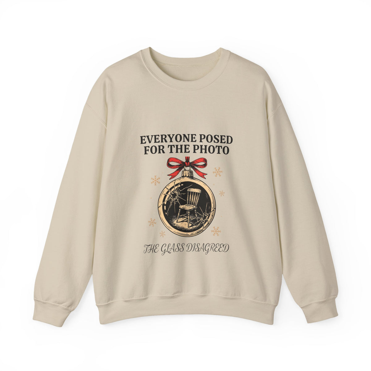 Goth Christmas, Cracked Ornament Sweatshirt Crewneck Holiday Gift